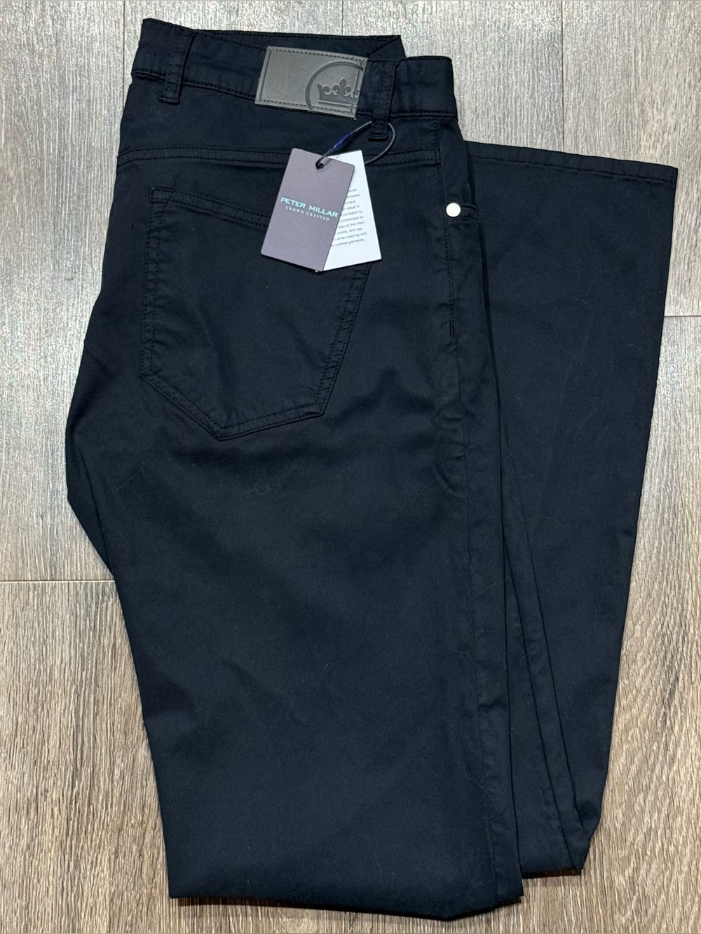 Peter Millar Crown Crafted Wayfare 5 Pocket Pant Men’s Size 33x32 Black NWT
